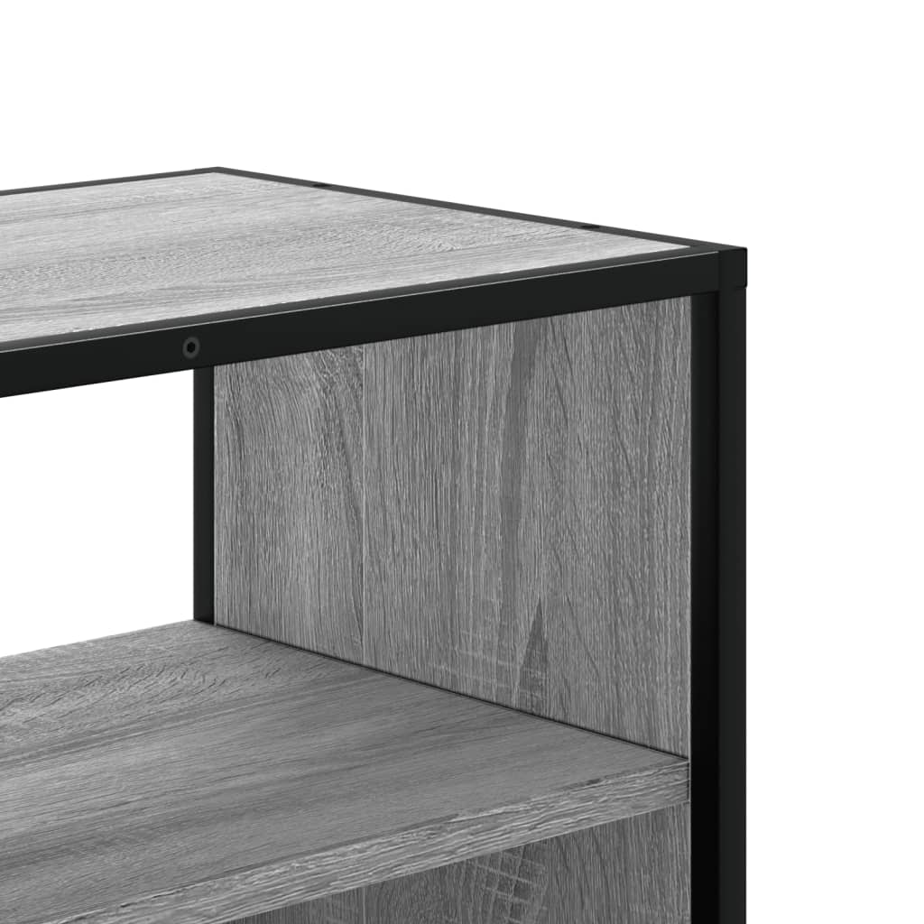 Dulap TV, gri sonoma, 100x31x39,5 cm, lemn prelucrat și metal GartenMobel Dekor
