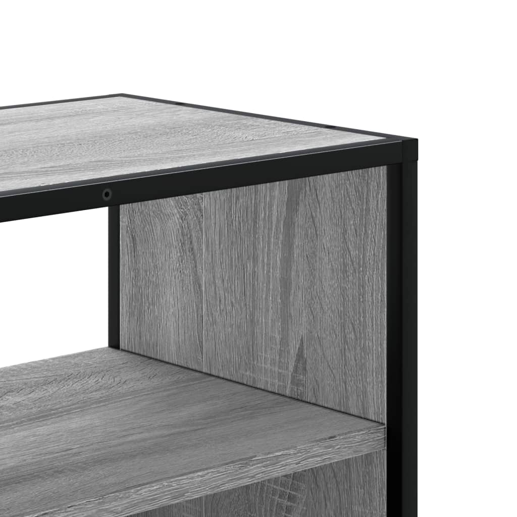 Dulap TV, gri sonoma, 100x31x39,5 cm, lemn prelucrat și metal GartenMobel Dekor