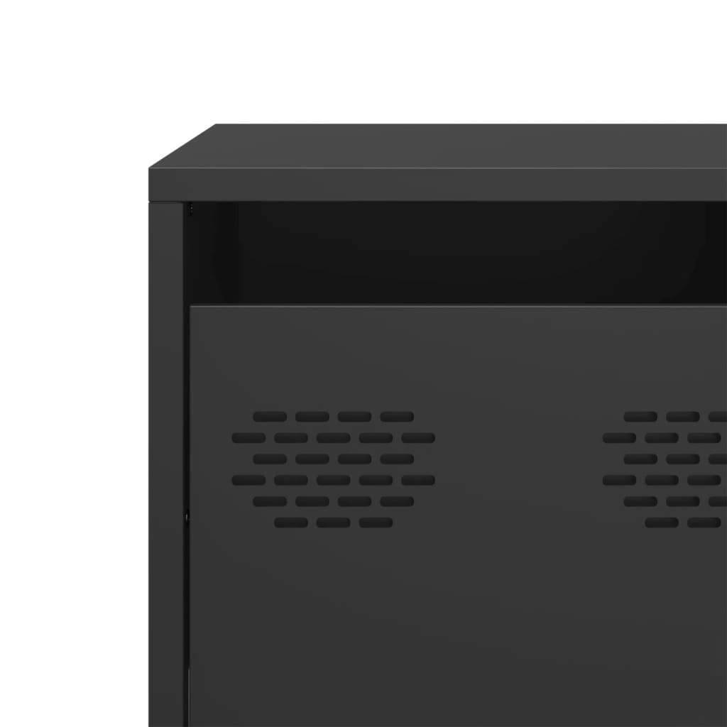 Dulap TV, negru, 101,5x39x43,5 cm, oțel laminat la rece GartenMobel Dekor