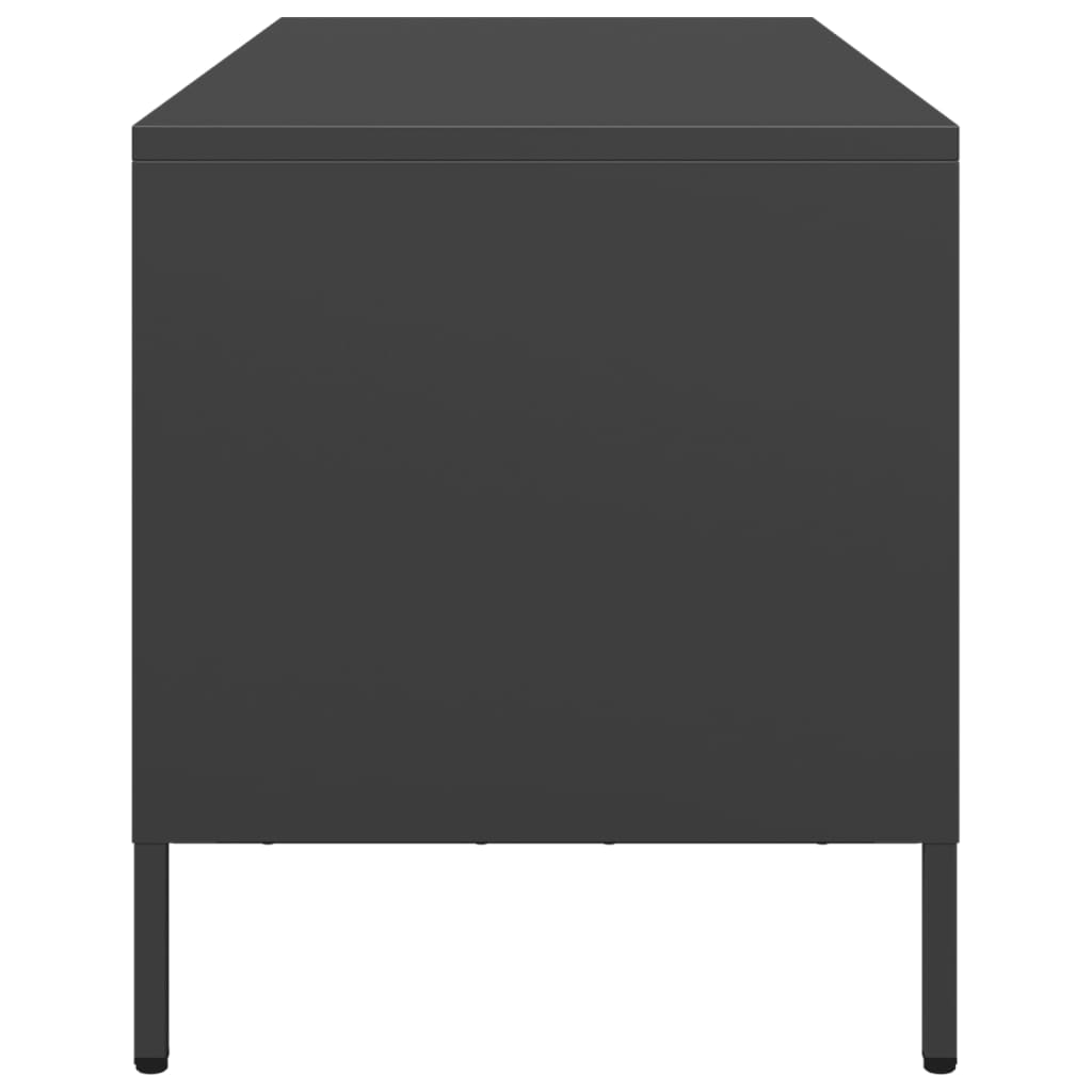 Dulap TV, negru, 101,5x39x43,5 cm, oțel laminat la rece GartenMobel Dekor