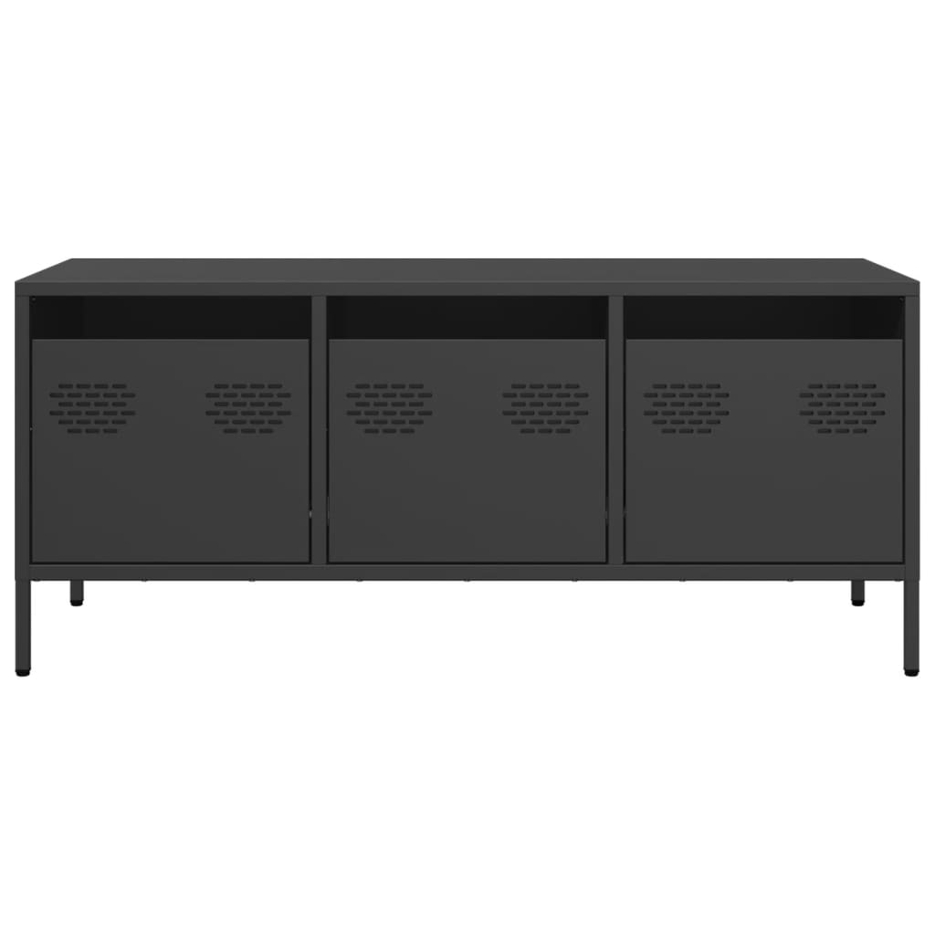 Dulap TV, negru, 101,5x39x43,5 cm, oțel laminat la rece GartenMobel Dekor