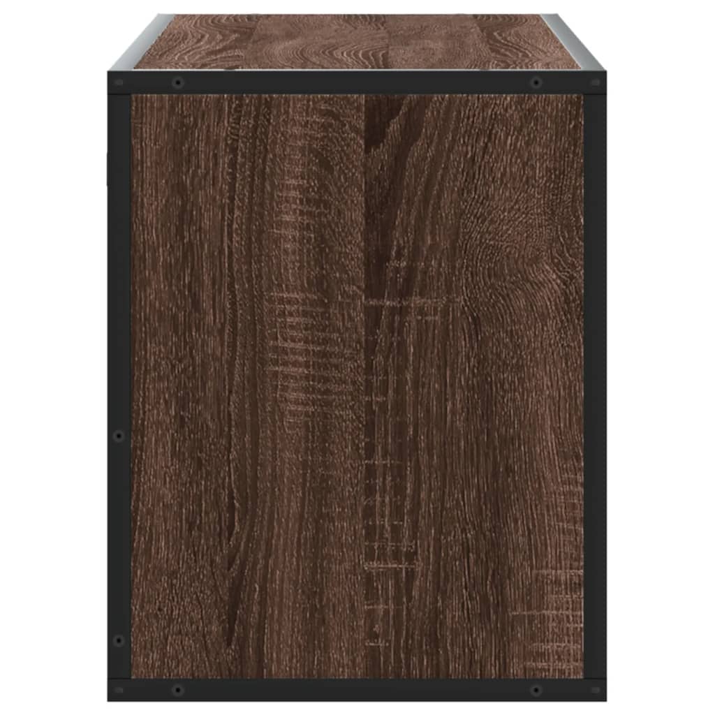 Dulap TV, stejar maro, 100x31x39,5 cm, lemn prelucrat și metal GartenMobel Dekor