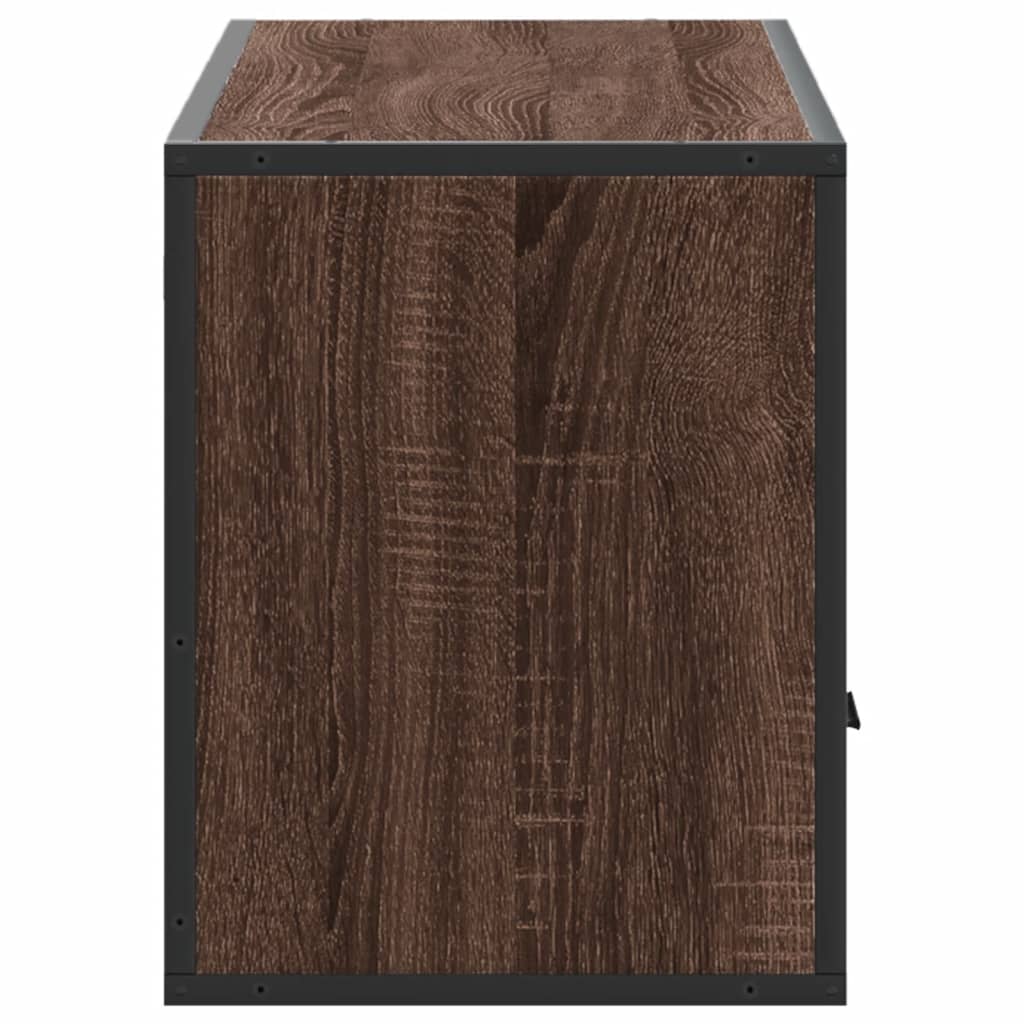 Dulap TV, stejar maro, 100x31x39,5 cm, lemn prelucrat și metal GartenMobel Dekor