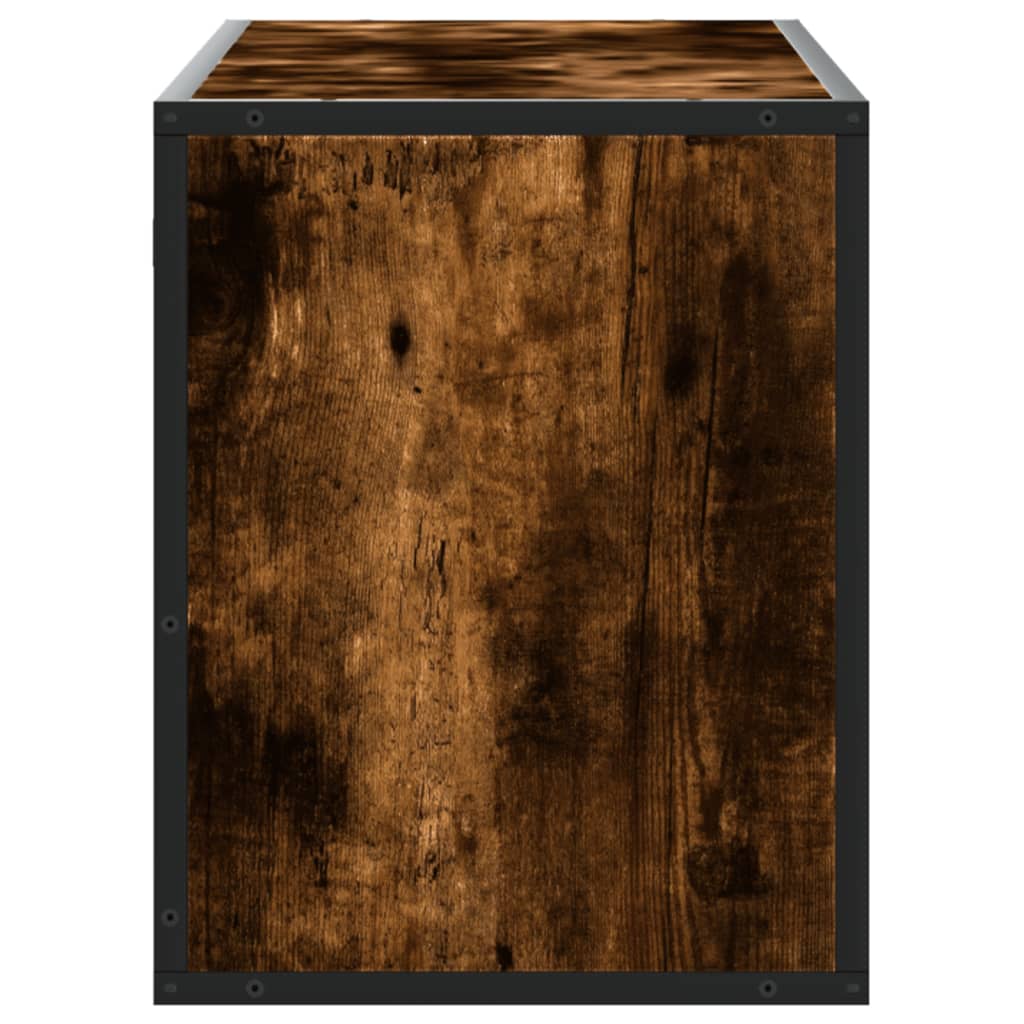 Dulap TV stejar fumuriu 100x31x39,5 cm, lemn prelucrat și metal GartenMobel Dekor