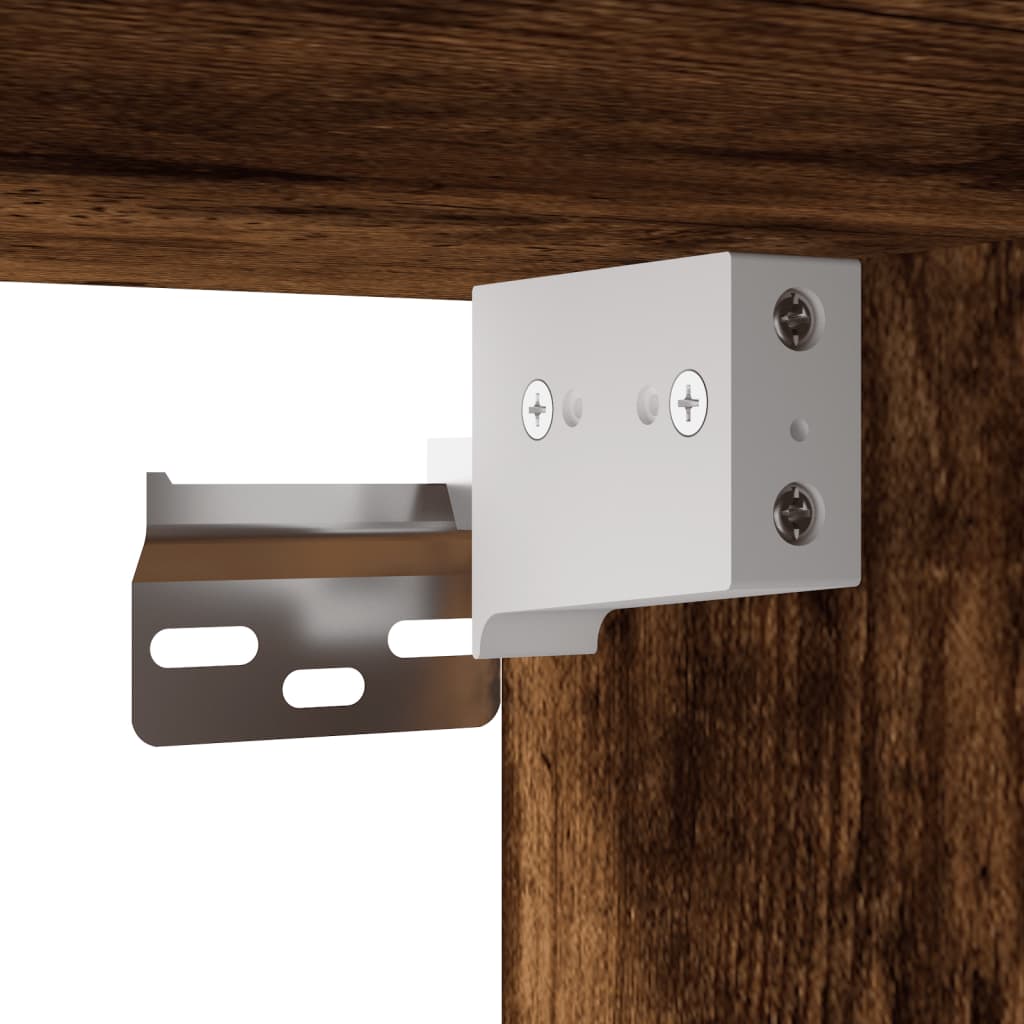 Dulap TV stejar fumuriu 100x31x39,5 cm, lemn prelucrat și metal GartenMobel Dekor
