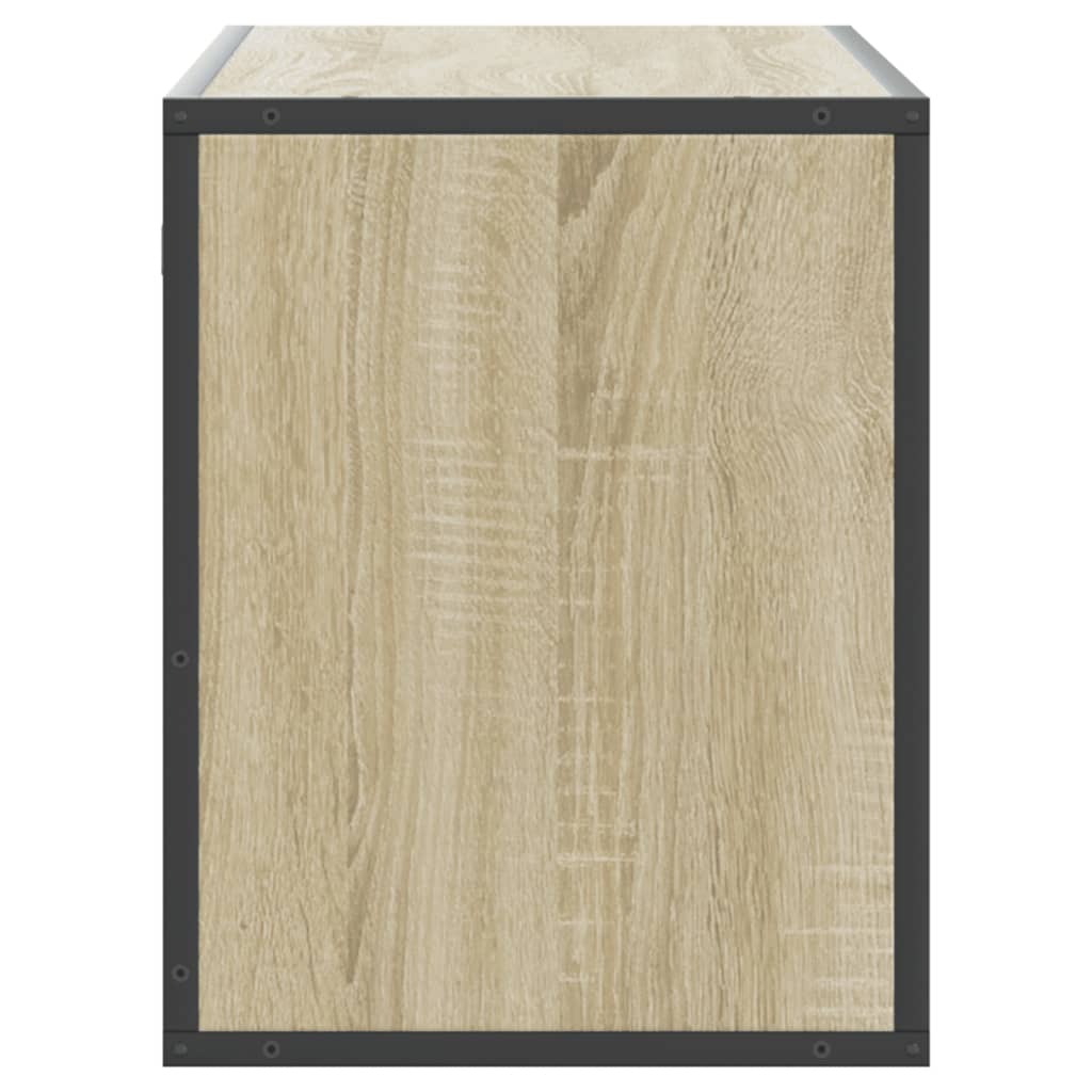 Dulap TV stejar sonoma, 100x31x39,5 cm, lemn prelucrat și metal GartenMobel Dekor