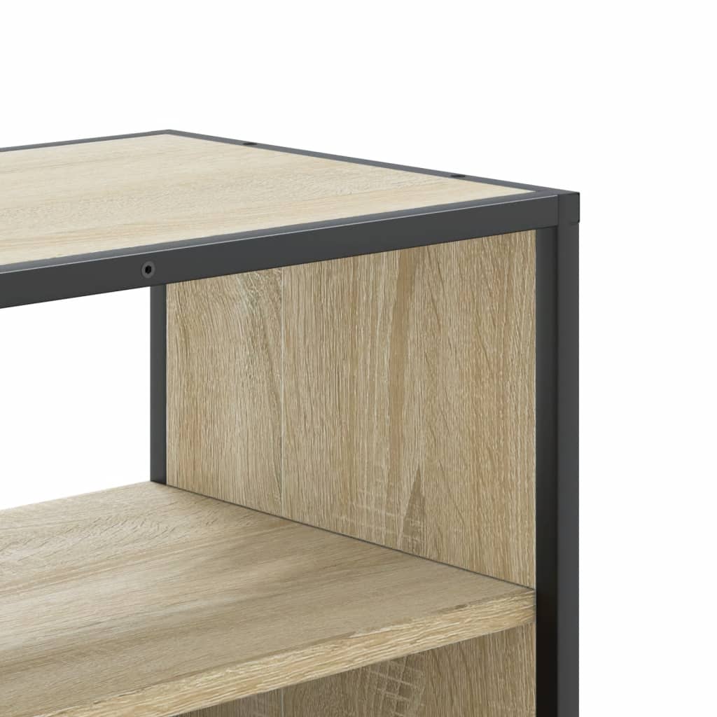 Dulap TV stejar sonoma, 100x31x39,5 cm, lemn prelucrat și metal GartenMobel Dekor
