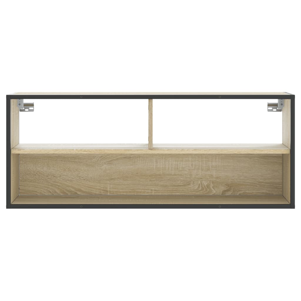 Dulap TV stejar sonoma, 100x31x39,5 cm, lemn prelucrat și metal GartenMobel Dekor