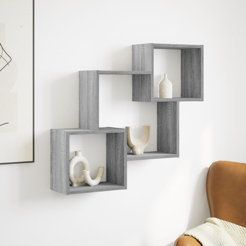 Dulap de perete, 78x18x71 cm, gri sonoma, lemn prelucrat GartenMobel Dekor