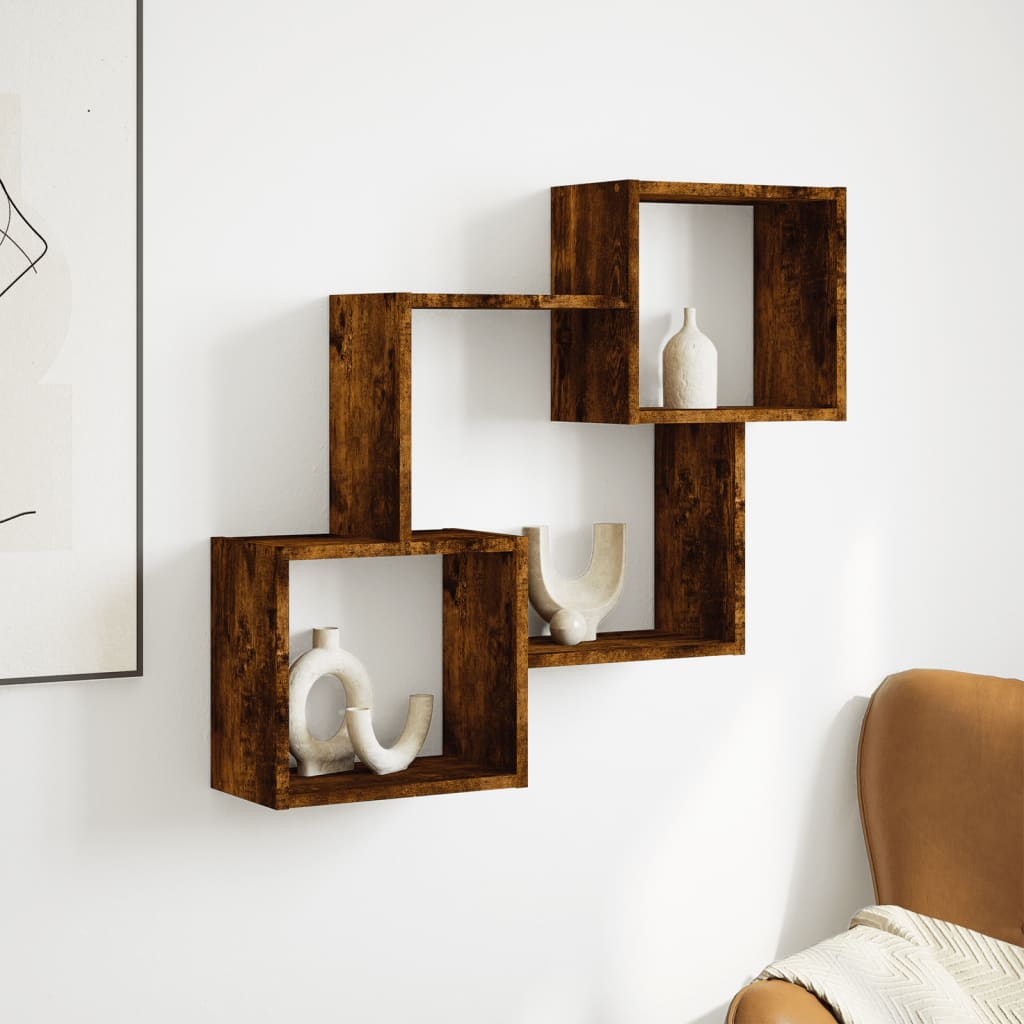 Dulap de perete, 78x18x71 cm, stejar fumuriu, lemn prelucrat GartenMobel Dekor