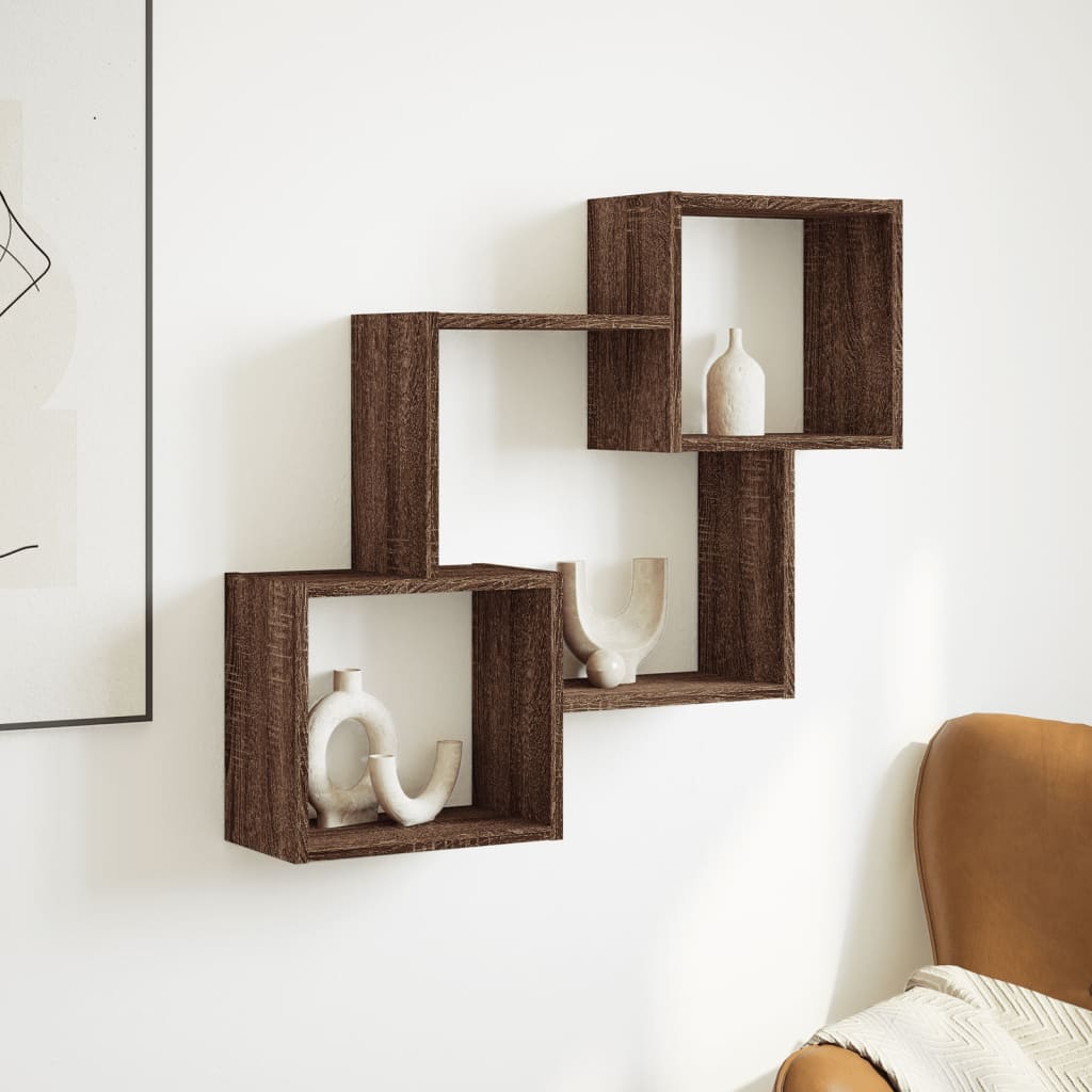 Dulap de perete, 78x18x71 cm, stejar maro, lemn prelucrat GartenMobel Dekor