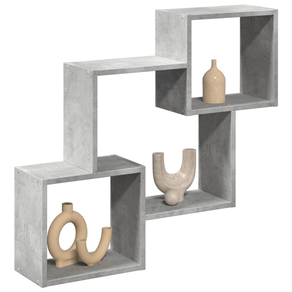 Dulap de perete, gri beton, 78x18x71 cm, lemn prelucrat GartenMobel Dekor