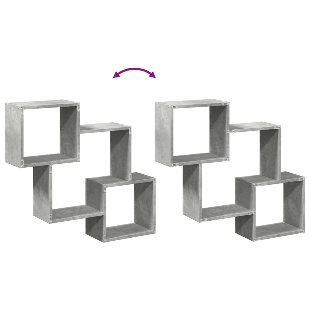 Dulap de perete, gri beton, 78x18x71 cm, lemn prelucrat GartenMobel Dekor