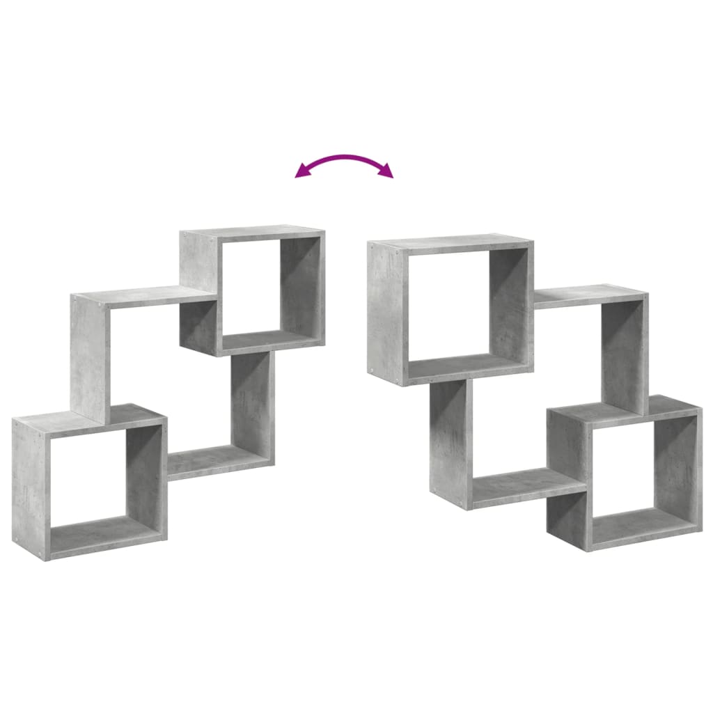 Dulap de perete, gri beton, 78x18x71 cm, lemn prelucrat GartenMobel Dekor