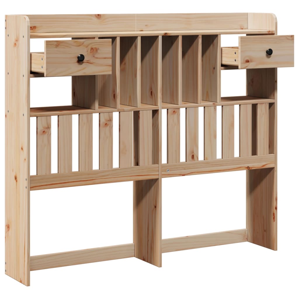 Tăblie de pat cu depozitare, 135 cm, lemn masiv de pin GartenMobel Dekor