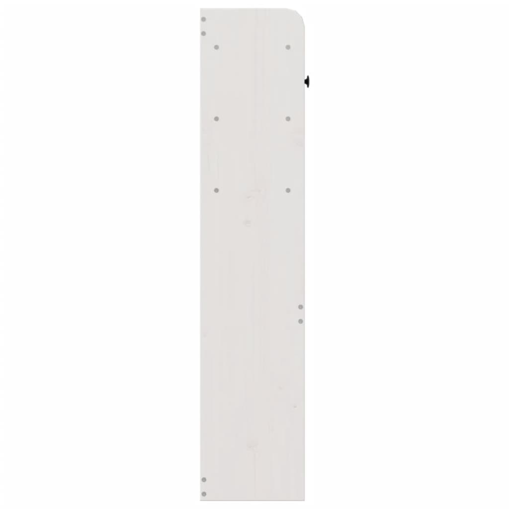 Tăblie de pat cu depozitare alb 140 cm lemn masiv de pin GartenMobel Dekor