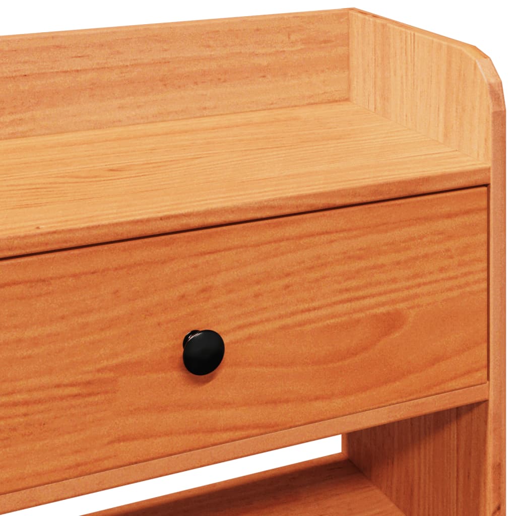 Tăblie de pat cu depozitare maro ceruit, 200 cm, lemn masiv pin GartenMobel Dekor