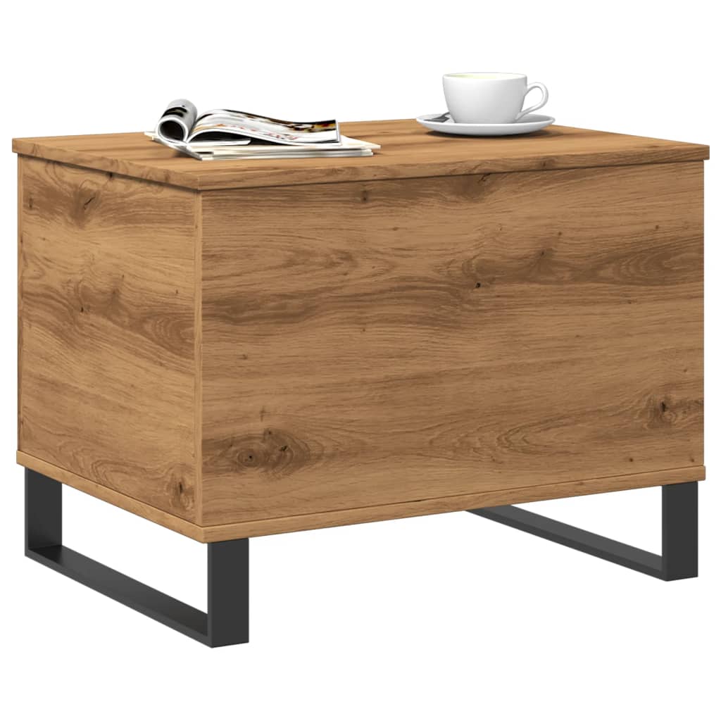 Măsuță de cafea stejar artizanal, 60x44,5x45 cm, lemn prelucrat GartenMobel Dekor