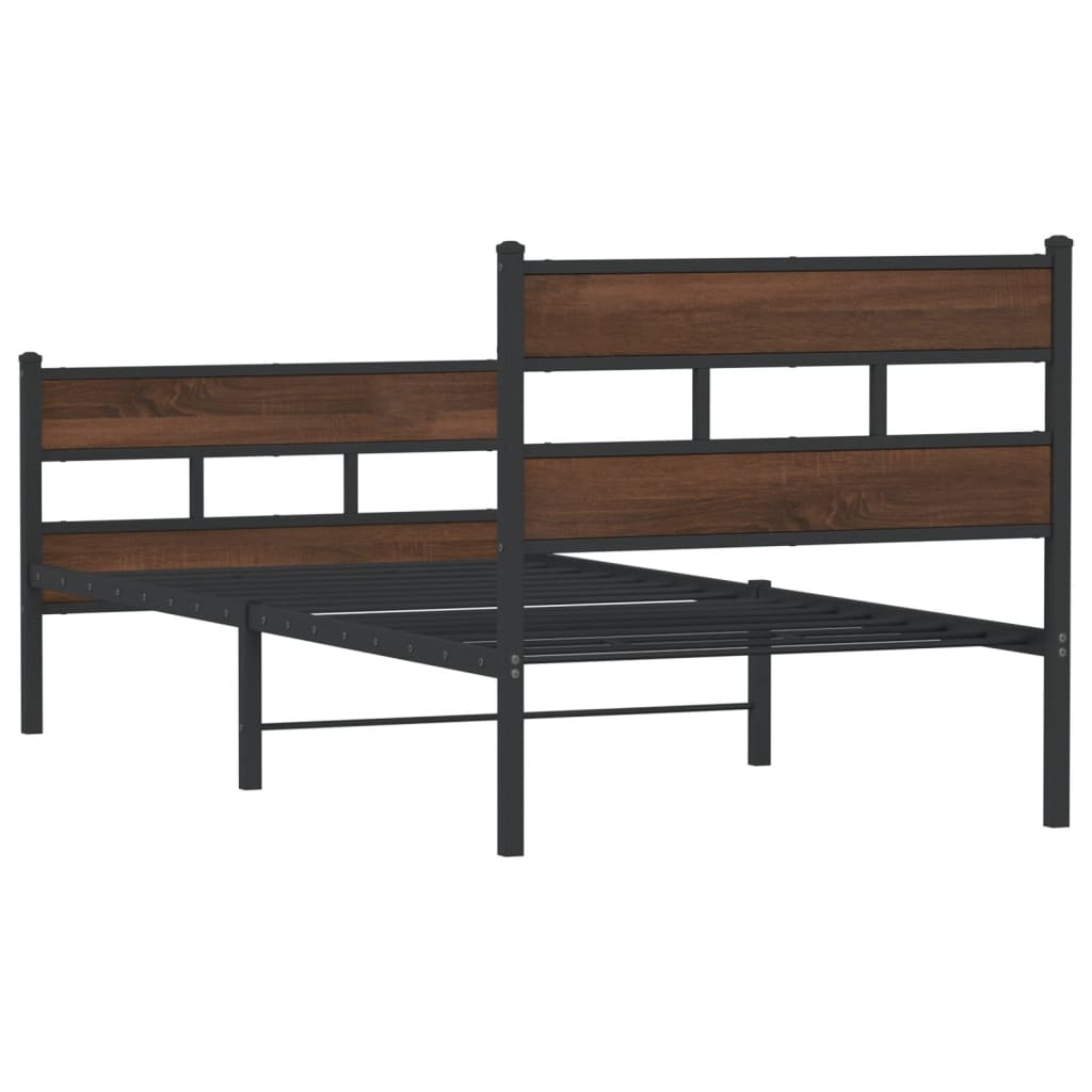Cadru de pat fără saltea, cu tăblie de cap/picioare, 75x190 cm GartenMobel Dekor