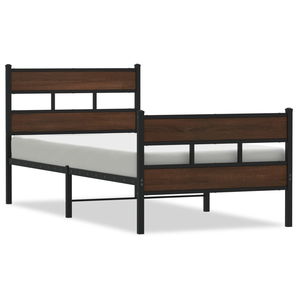 Cadru de pat fără saltea, cu tăblie de cap/picioare, 107x203 cm GartenMobel Dekor