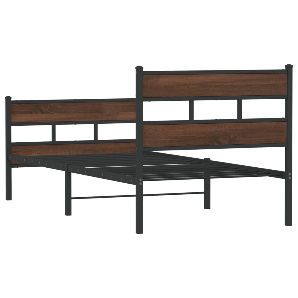 Cadru de pat fără saltea, cu tăblie de cap/picioare, 107x203 cm GartenMobel Dekor