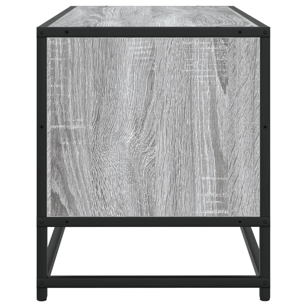 Dulap TV, gri sonoma, 80x34,5x40 cm, lemn prelucrat și metal GartenMobel Dekor