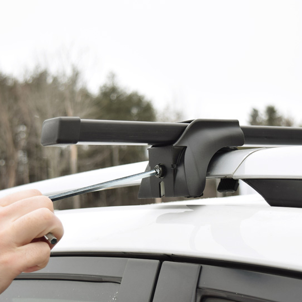 Set 2 Bare Portbagaj Auto Transversale Universale din Otel, Lungime Reglabila Maxim 126cm