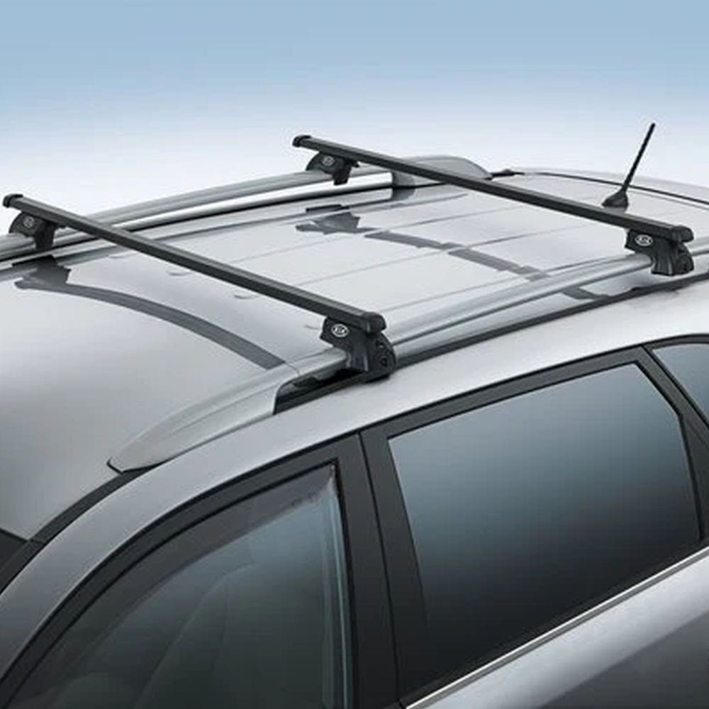 Set 2 Bare Portbagaj Auto Transversale Universale din Otel, Lungime Reglabila Maxim 126cm