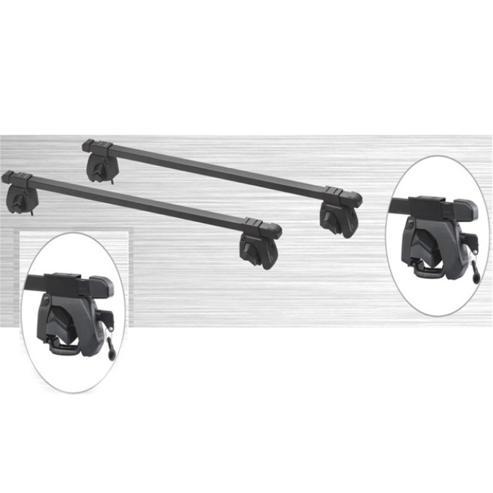 Set 2 Bare Portbagaj Auto Transversale Universale din Otel, Lungime Reglabila Maxim 126cm