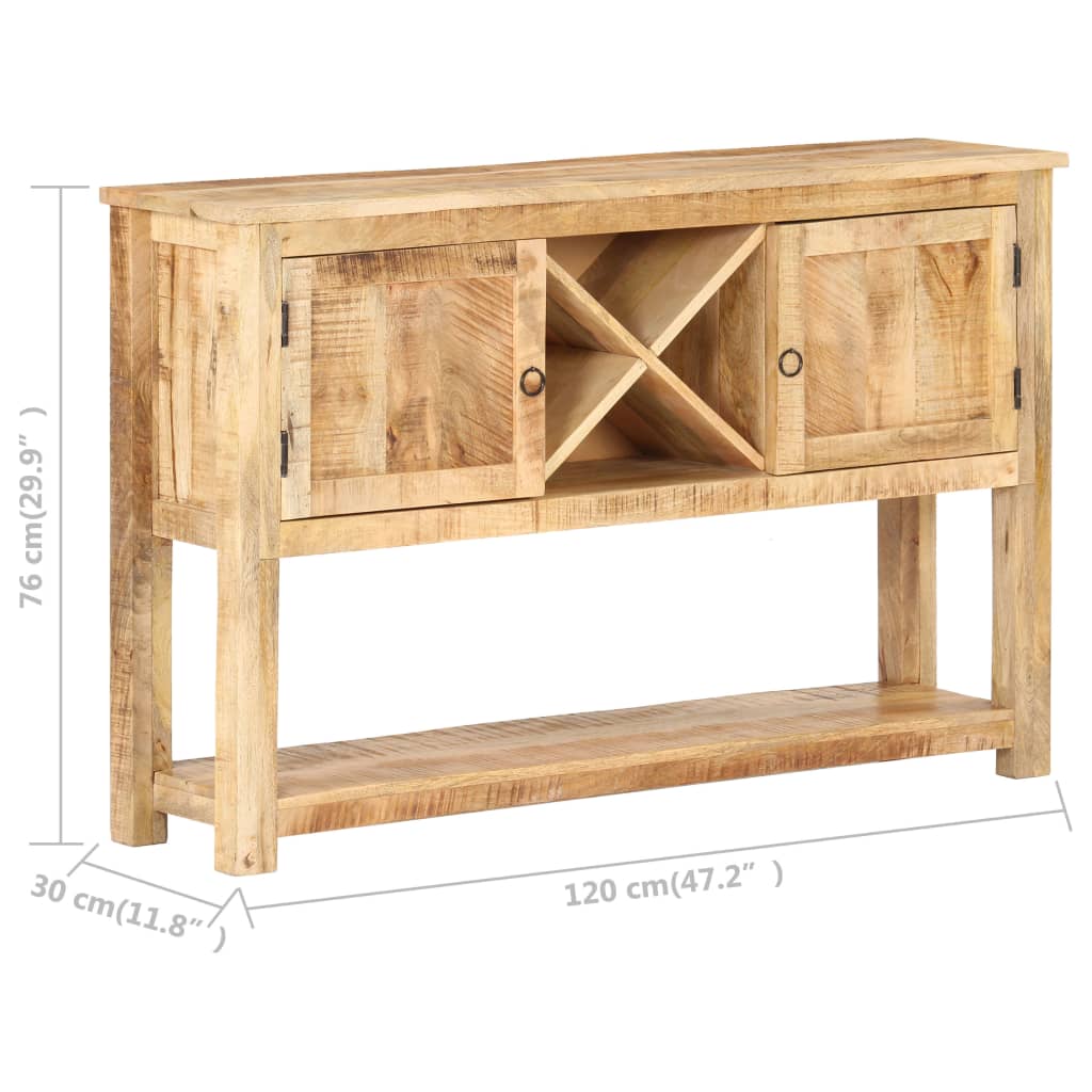 Dulap, 120 x 30 x 76 cm, lemn de mango nefinisat GartenMobel Dekor
