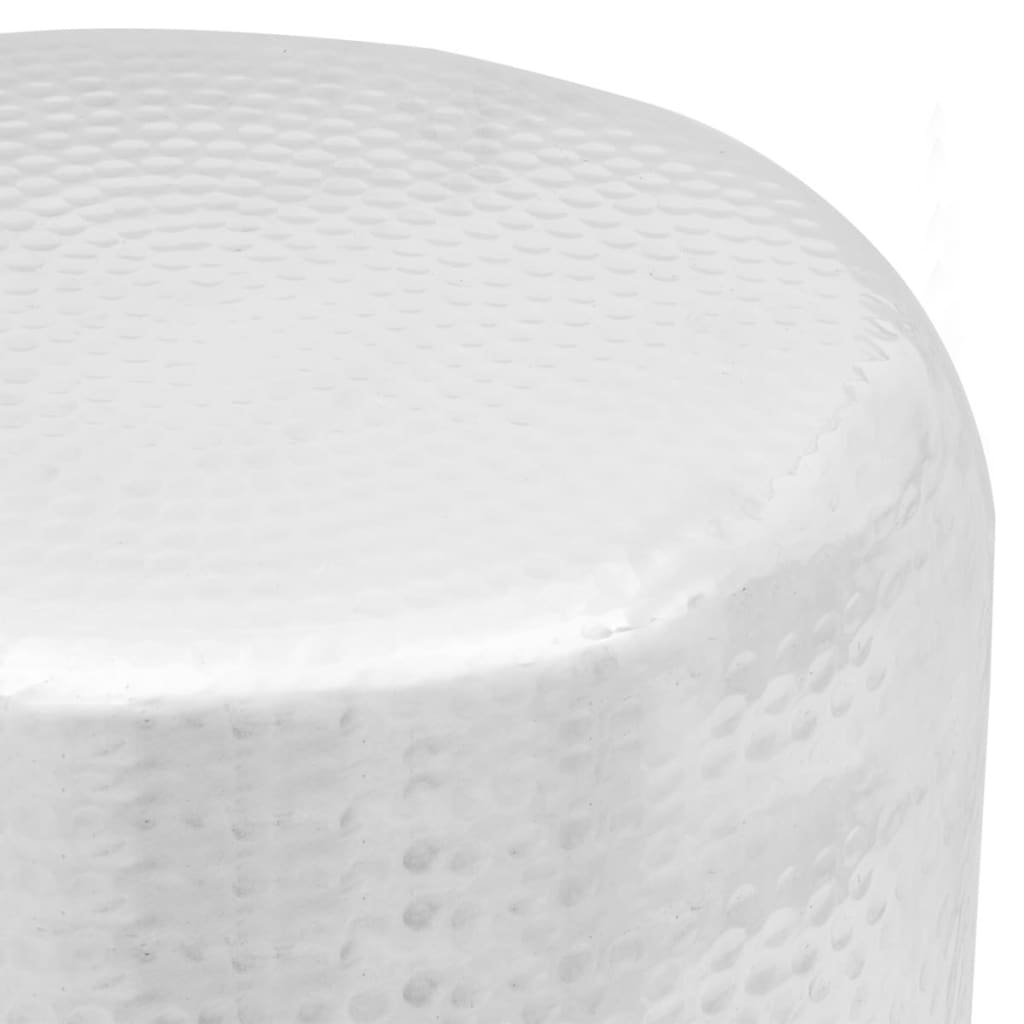 Scaun/Masă laterală din aluminiu bătut la ciocan, argintiu  GartenMobel Dekor