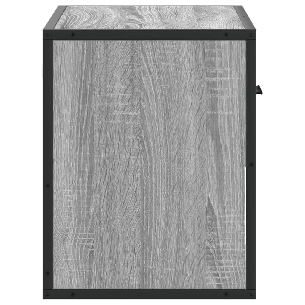 Dulap TV, gri sonoma, 60x31x39,5 cm, lemn prelucrat și metal GartenMobel Dekor