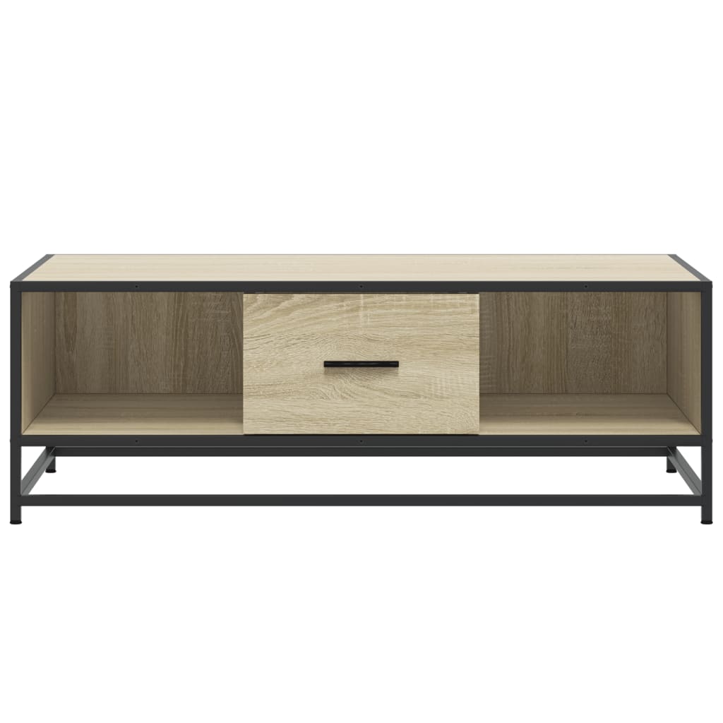 Măsuță cafea stejar sonoma 100x57x35 cm lemn prelucrat și metal GartenMobel Dekor