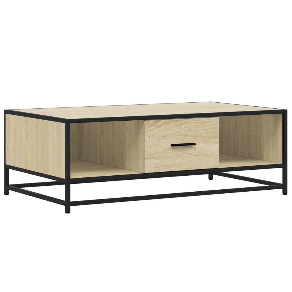 Măsuță cafea stejar sonoma 100x57x35 cm lemn prelucrat și metal GartenMobel Dekor