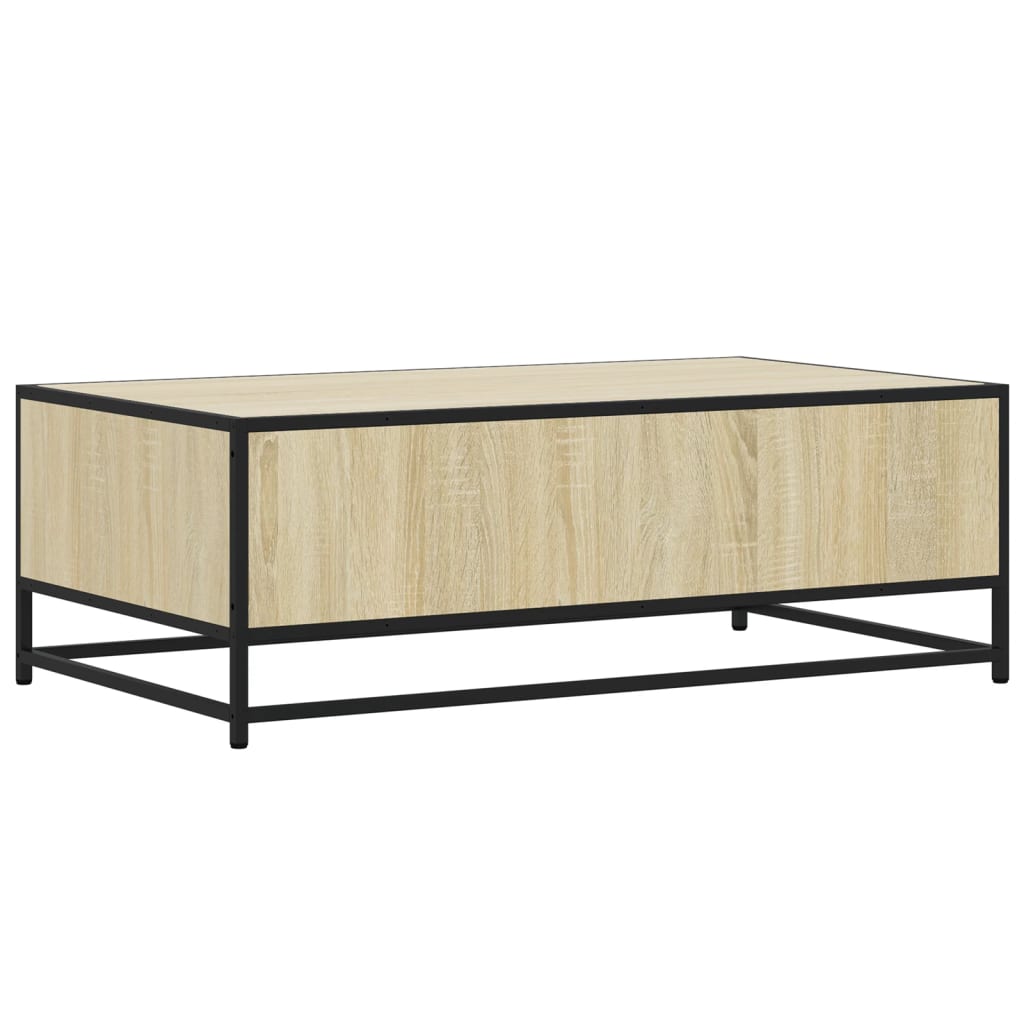 Măsuță cafea stejar sonoma 100x57x35 cm lemn prelucrat și metal GartenMobel Dekor