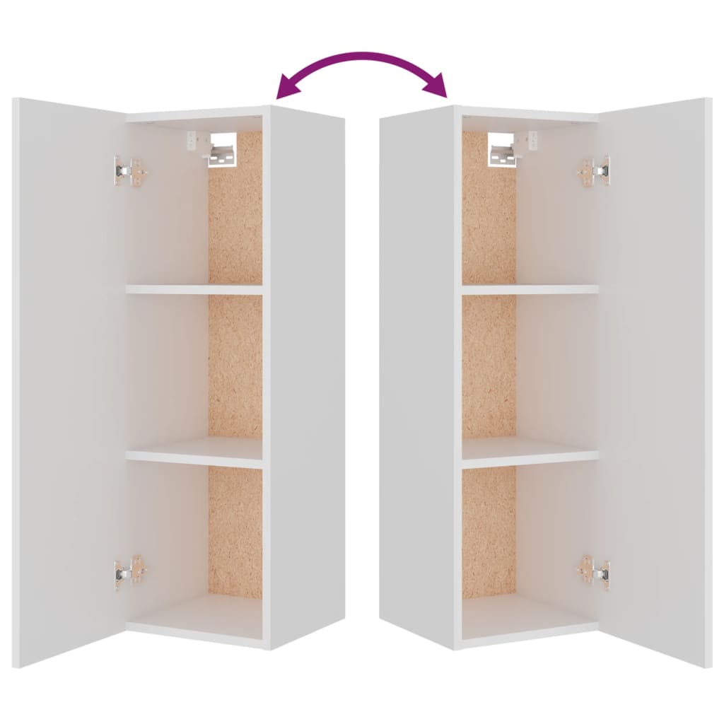 Set dulap TV, 5 piese, alb, lemn prelucrat GartenMobel Dekor