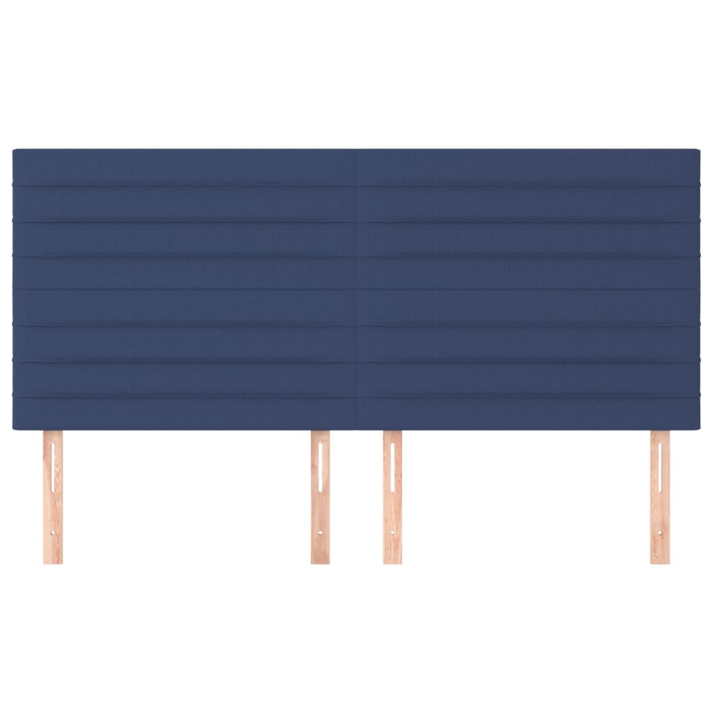 Tăblii de pat, 4 buc, albastru, 80x5x78/88 cm, textil GartenMobel Dekor