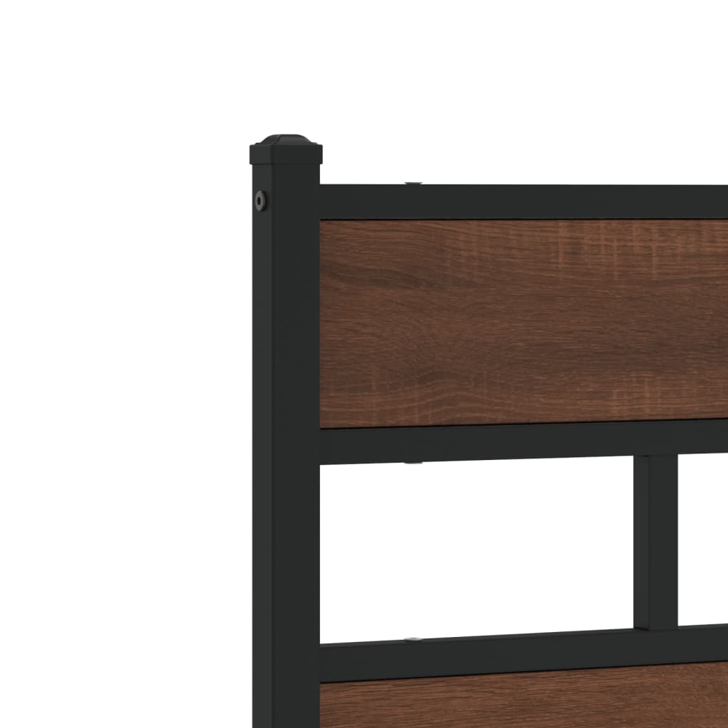 Cadru de pat fără saltea, cu tăblie, stejar maro, 140x190 cm GartenMobel Dekor