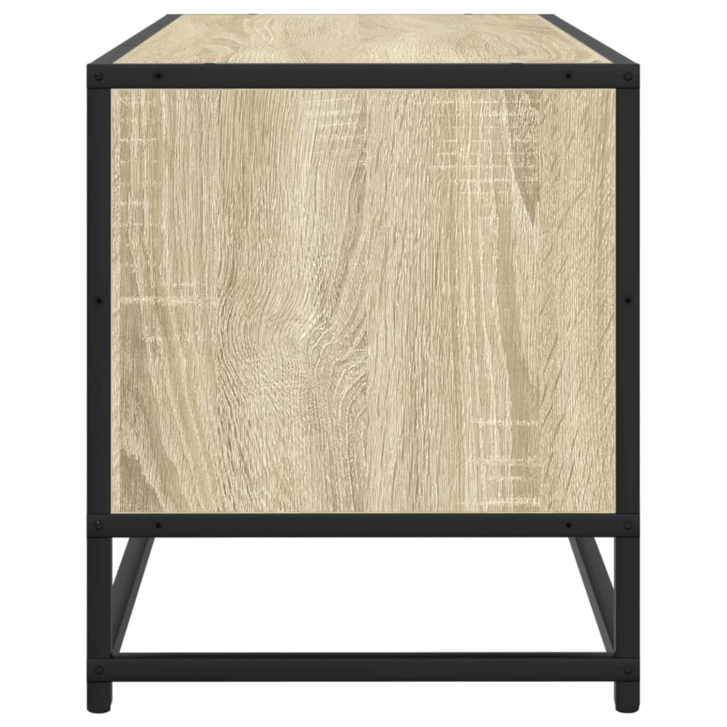 Dulap TV, stejar sonoma, 80x34,5x40 cm, lemn prelucrat și metal GartenMobel Dekor
