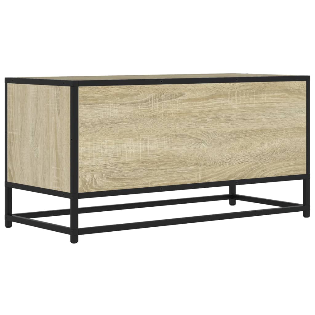 Dulap TV, stejar sonoma, 80x34,5x40 cm, lemn prelucrat și metal GartenMobel Dekor