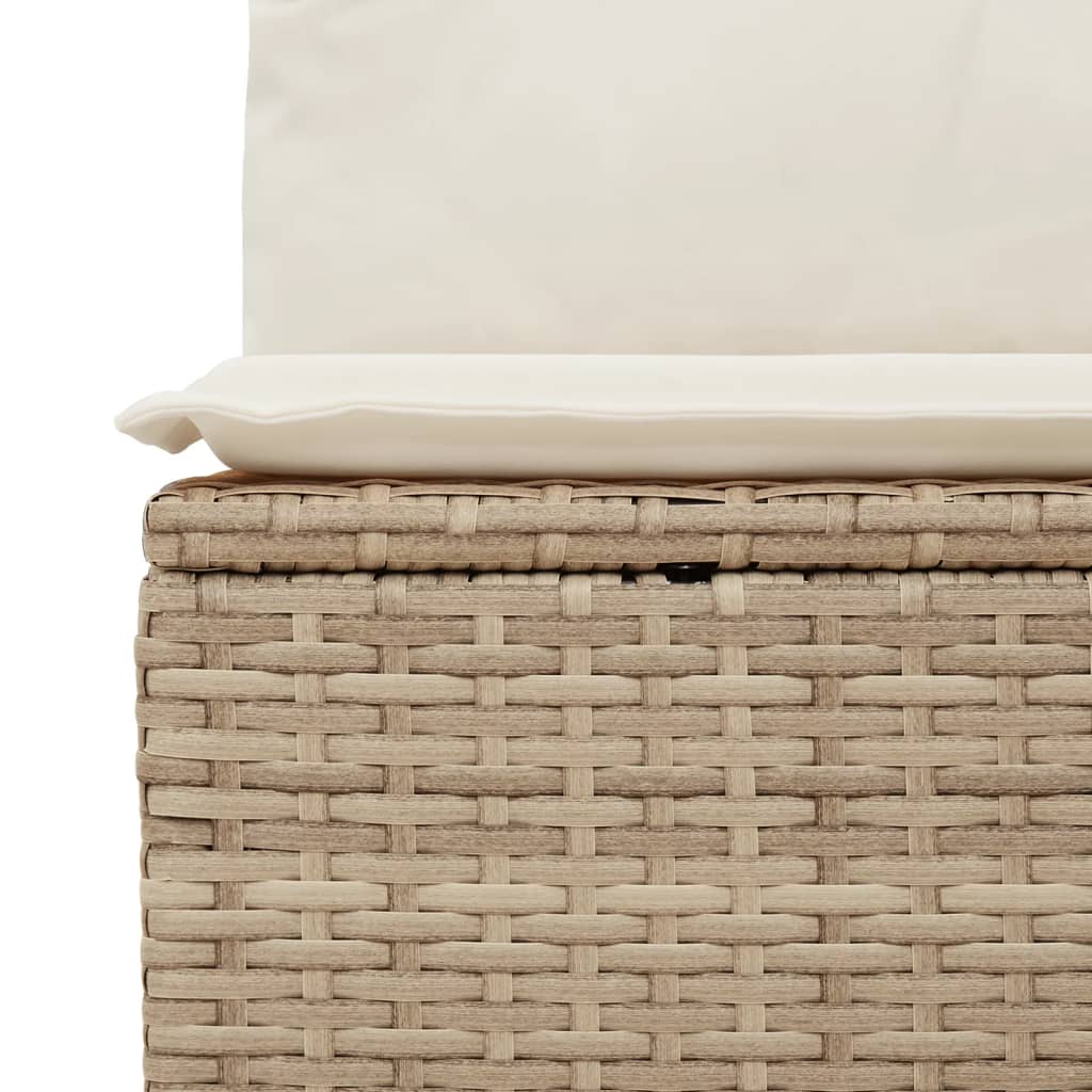 Set canapele de grădină, 4 piese, cu perne, bej, poliratan GartenMobel Dekor