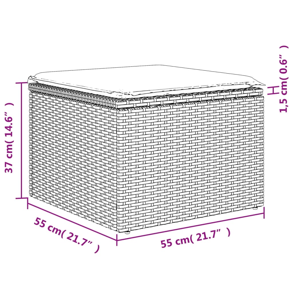 Set canapele de grădină cu perne, 5 piese, bej, poliratan GartenMobel Dekor