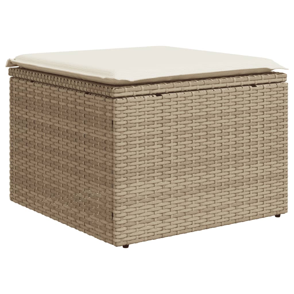 Set canapele de grădină, 8 piese, cu perne, bej, poliratan GartenMobel Dekor