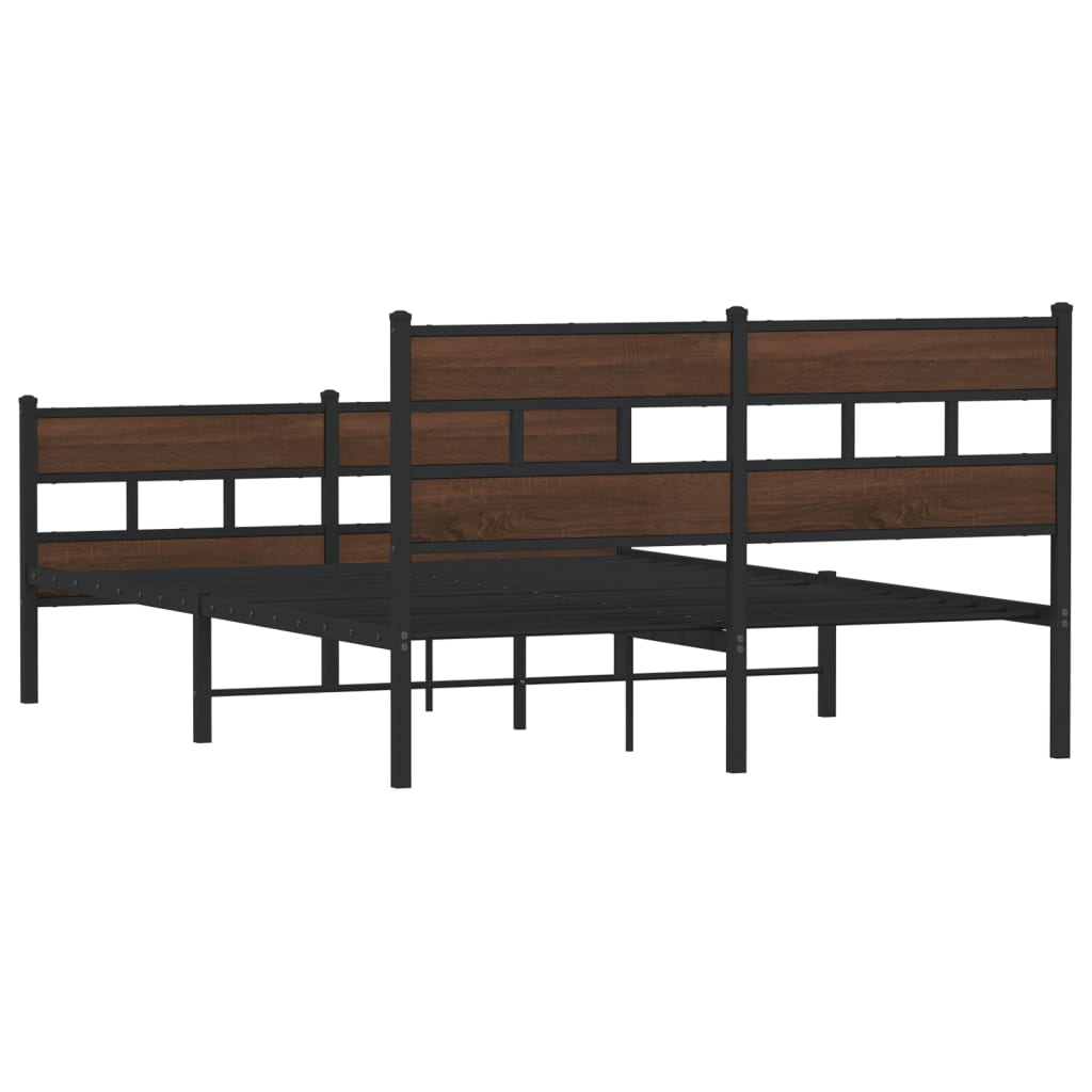 Cadru de pat fără saltea, cu tăblie de cap/picioare, 140x190 cm GartenMobel Dekor
