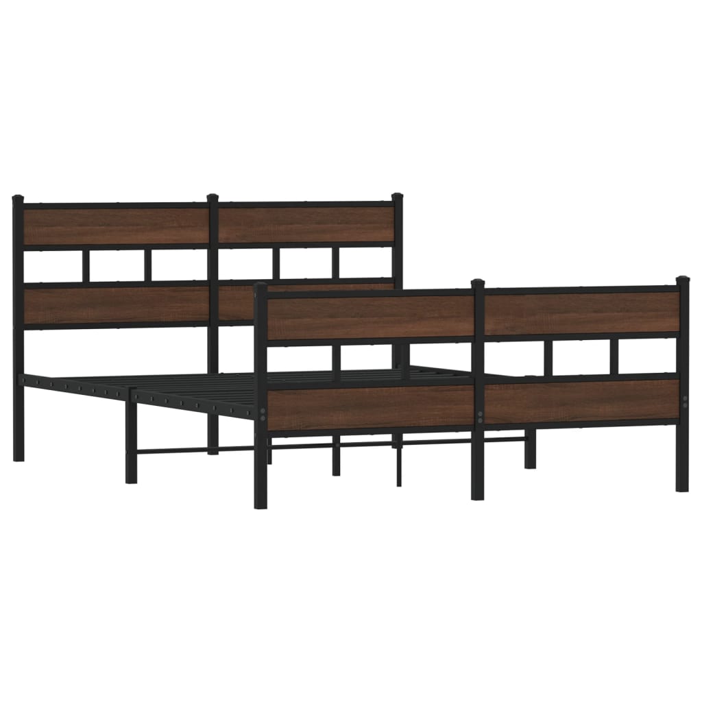 Cadru de pat fără saltea, cu tăblie de cap/picioare, 140x190 cm GartenMobel Dekor