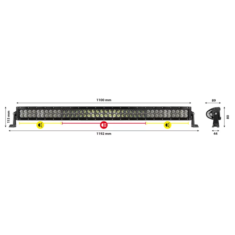 Bara curbata 80LED 10-30V 240W 16000lm - 110cm Garage AutoRide