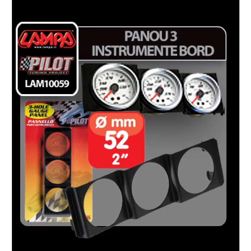 Panou 3 instrumente bord 52mm Garage AutoRide