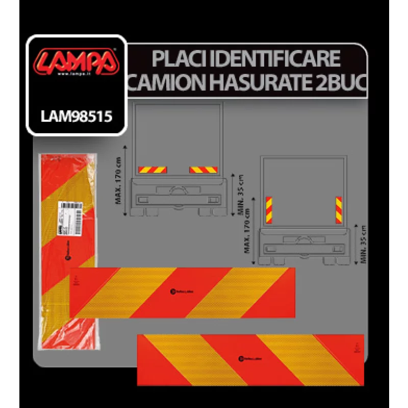 Placi identificare vehicule grele-lungi (dungi) 2buc Lampa Garage AutoRide