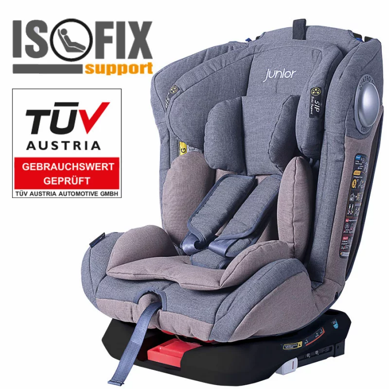 Scaun auto copil 2 In 1 King 411 Isofix ECE R44/04 0-36 kg - Gri/Roz Garage AutoRide