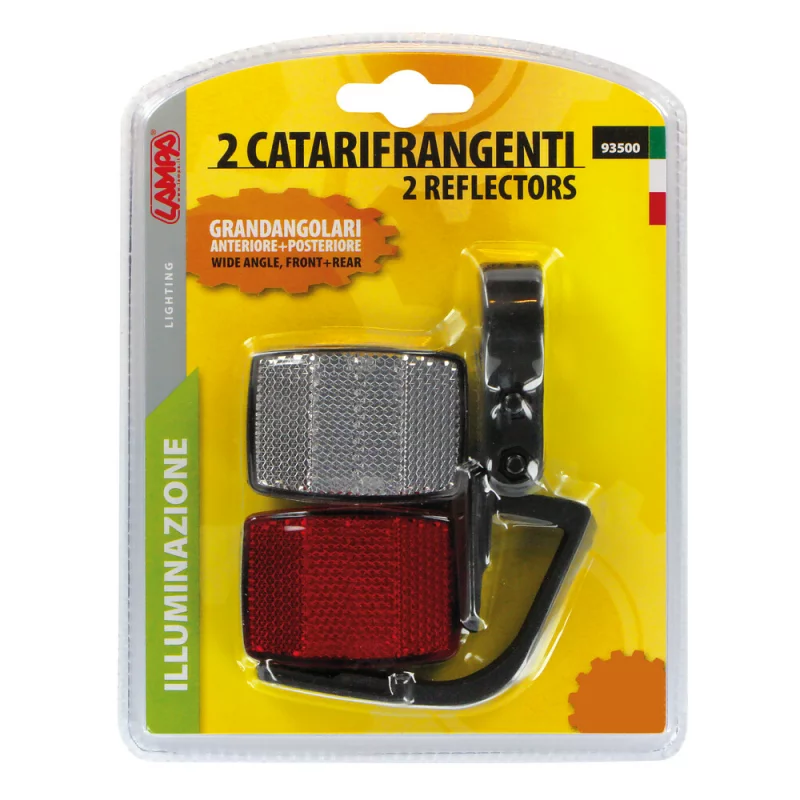 Set catadioptri reflectorizanti bicicleta fata-spate 2buc Lampa - Alb/Rosu - Resigilat Garage AutoRide